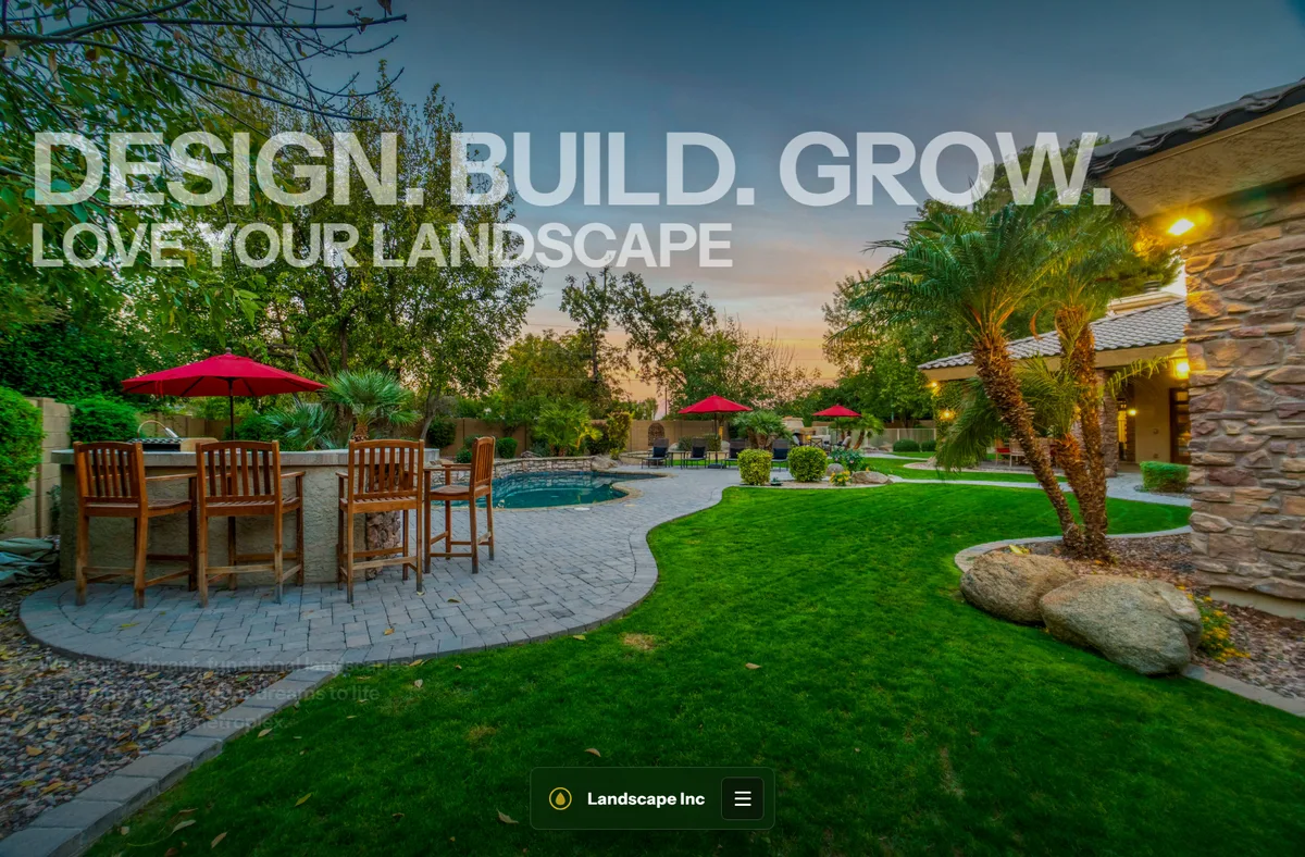 Landscape Inc website built by Ground Work Digital